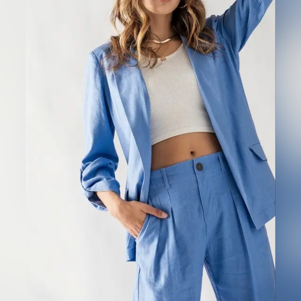 #50 🛑25 M, L  Boho Linen Blend Pull On Pants - Picture 7 of 7